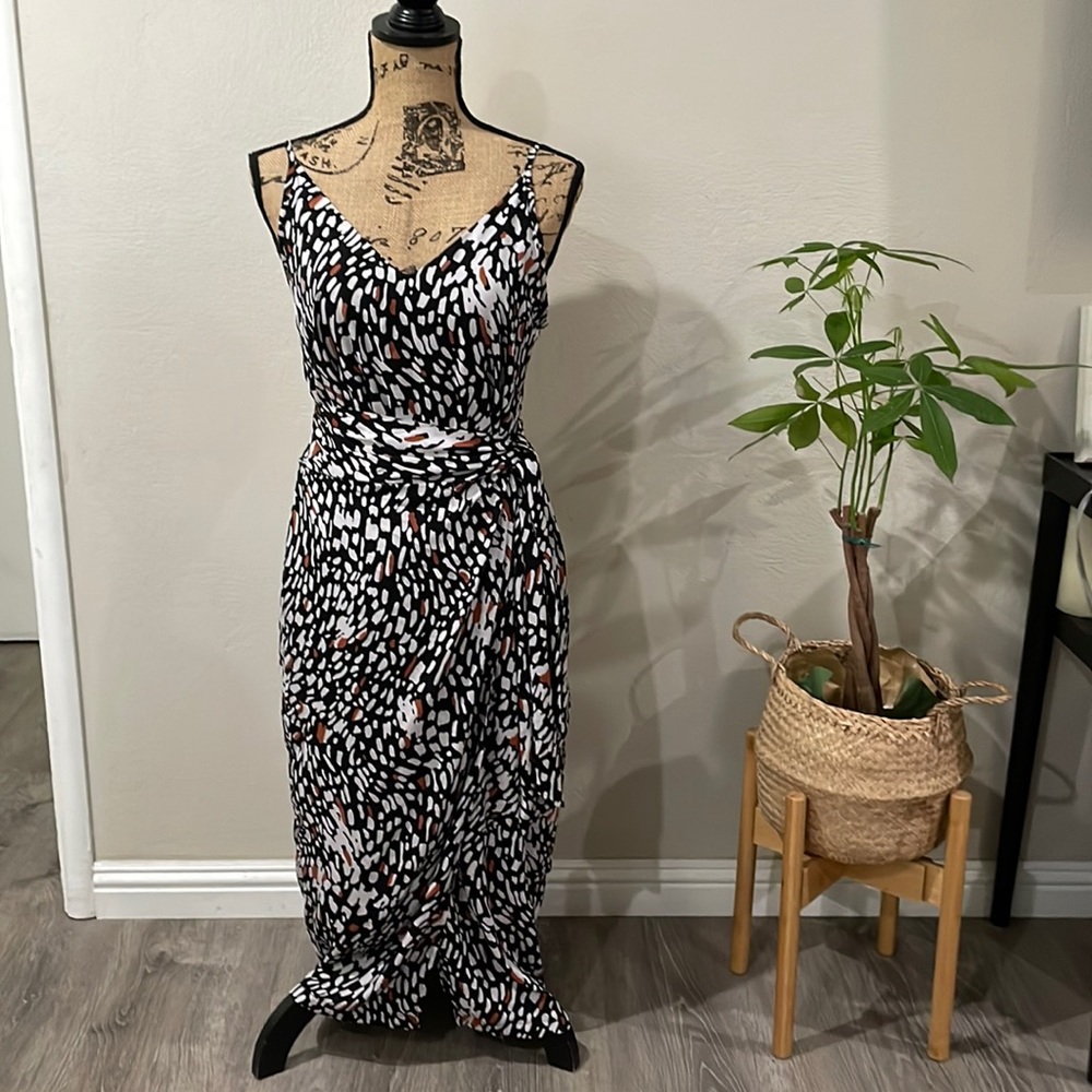 Multi color wrap dress